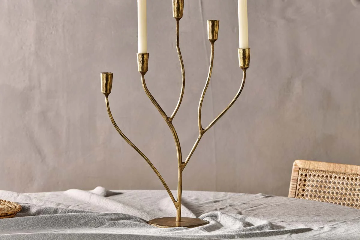 Palani Statement Candelabra - Antique Brass - Large - Image 3