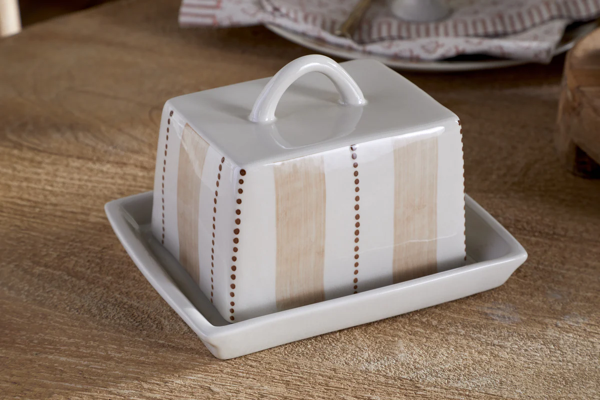 Patthar Butter Dish - Cream & Clay - Image 3