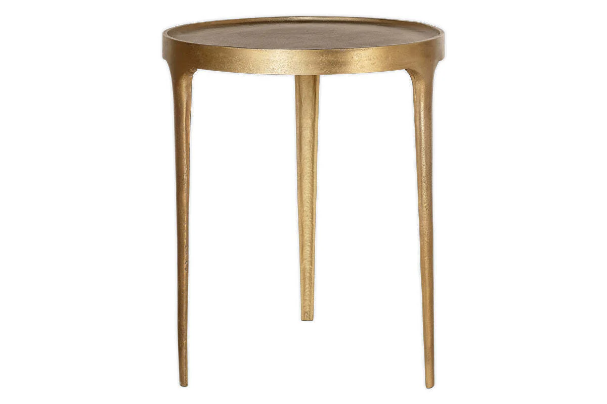 Rohia Cast Metal Side Table - Brass - Image 10