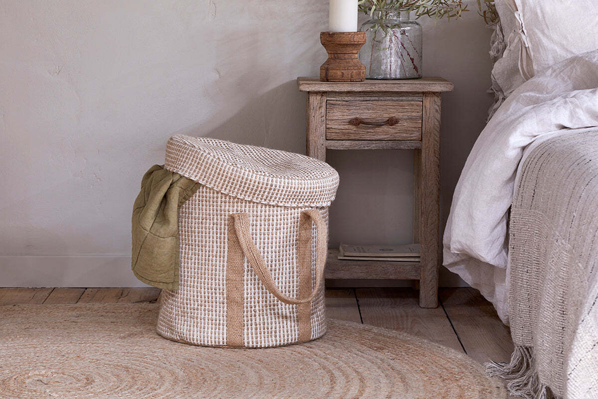 Rohia Laundry Basket - Natural & Cream - Image 2