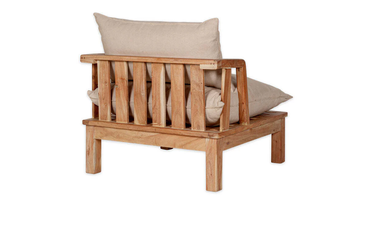 Sadhi Acacia Wood Outdoor Love Seat - Natural - Image 11