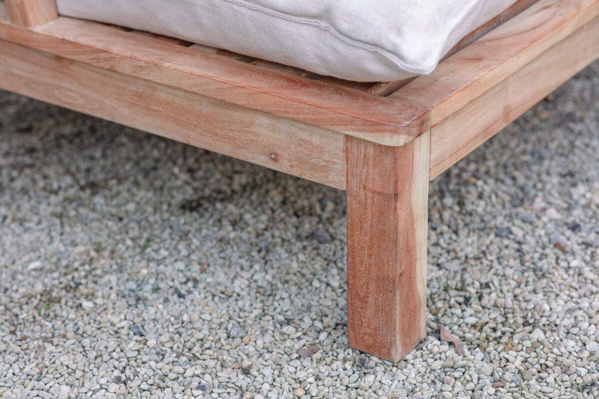 Sadhi Acacia Wood Outdoor Love Seat - Natural - Image 5