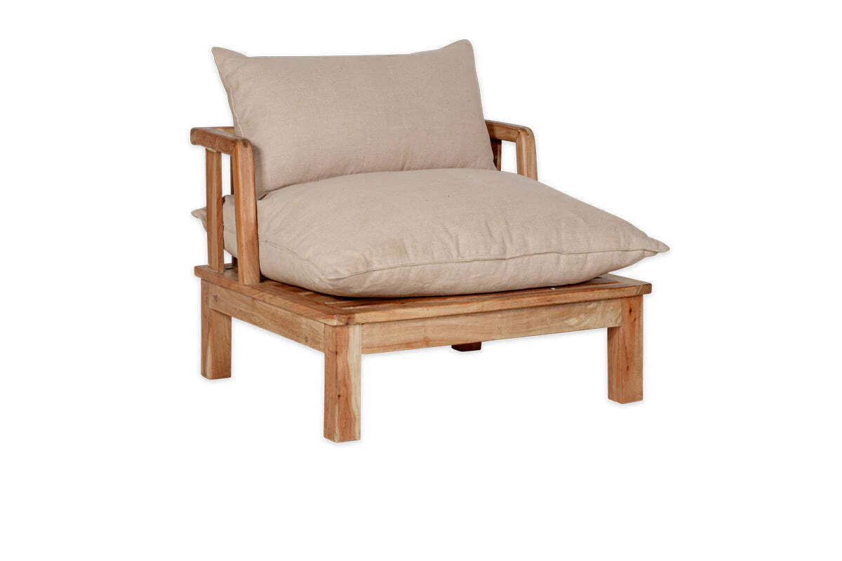 Sadhi Acacia Wood Outdoor Love Seat - Natural - Image 7