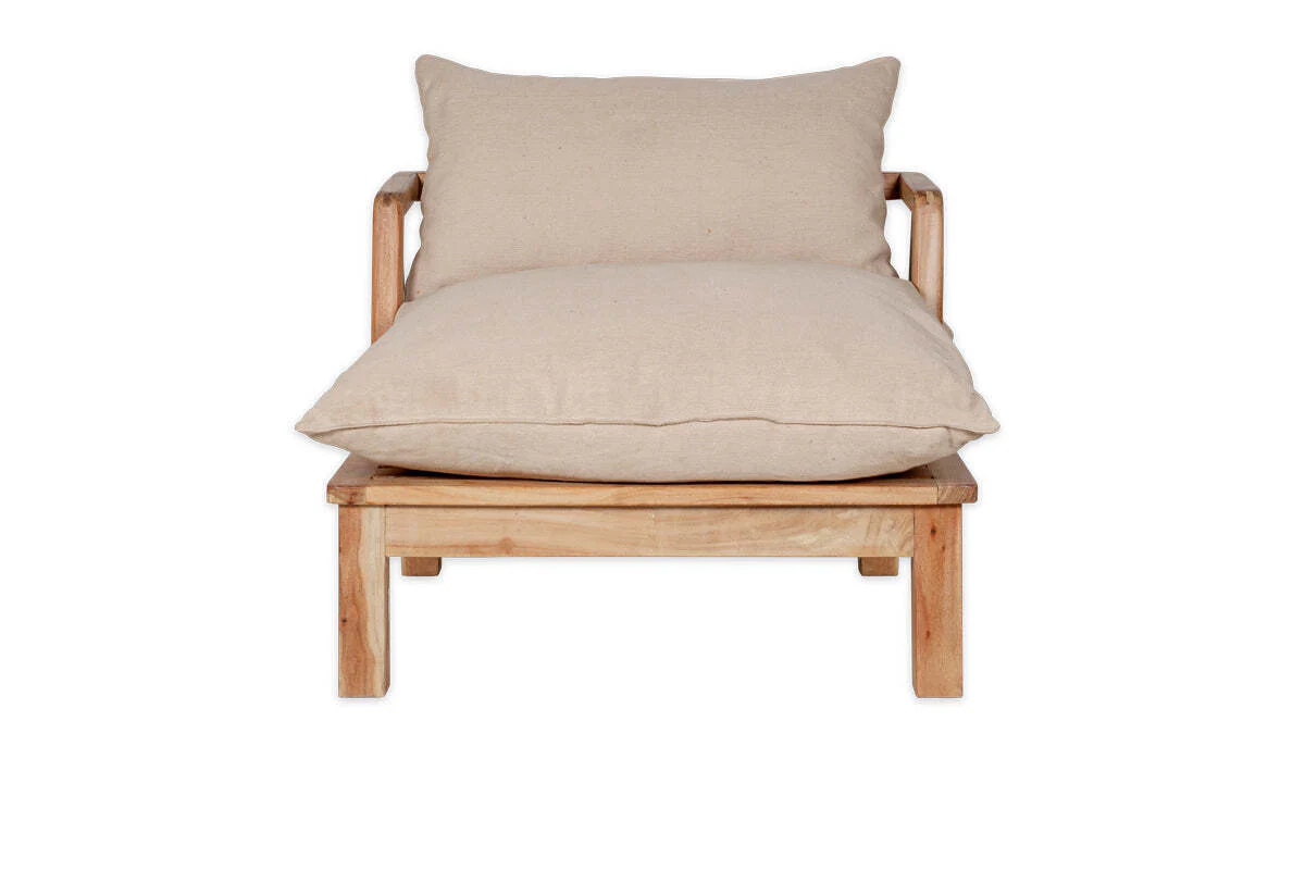 Sadhi Acacia Wood Outdoor Love Seat - Natural - Image 9