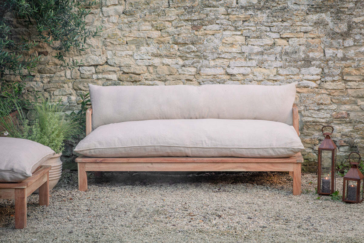 Sadhi Acacia Wood Outdoor Sofa - Image 3