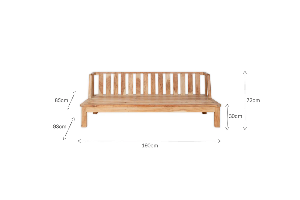 Sadhi Acacia Wood Outdoor Sofa - Image 7