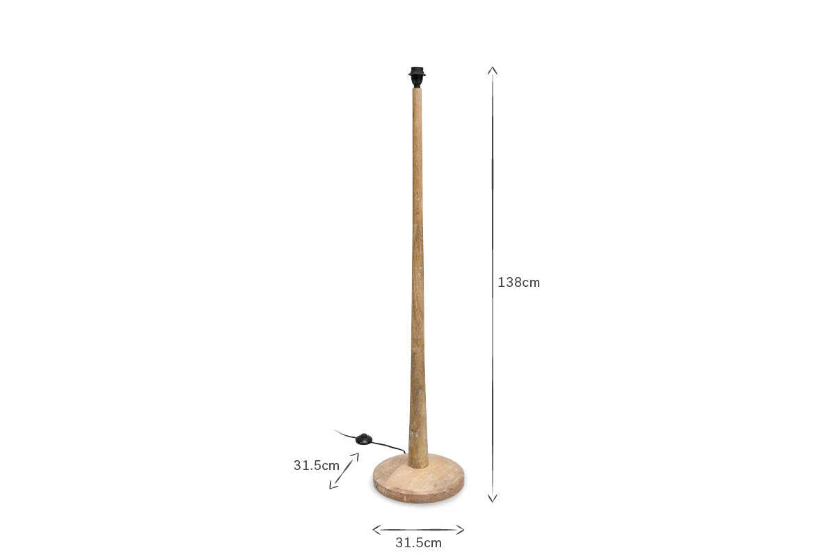 Sahar Mango Wood Floor Lamp - Image 3