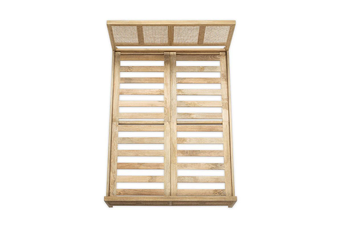 Saharsa Cane & Mango Wood Bed - Image 11