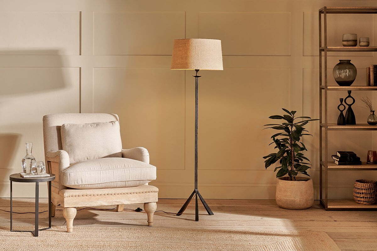 Sahhil Metal Tripod Floor Lamp - Antique Bronze
