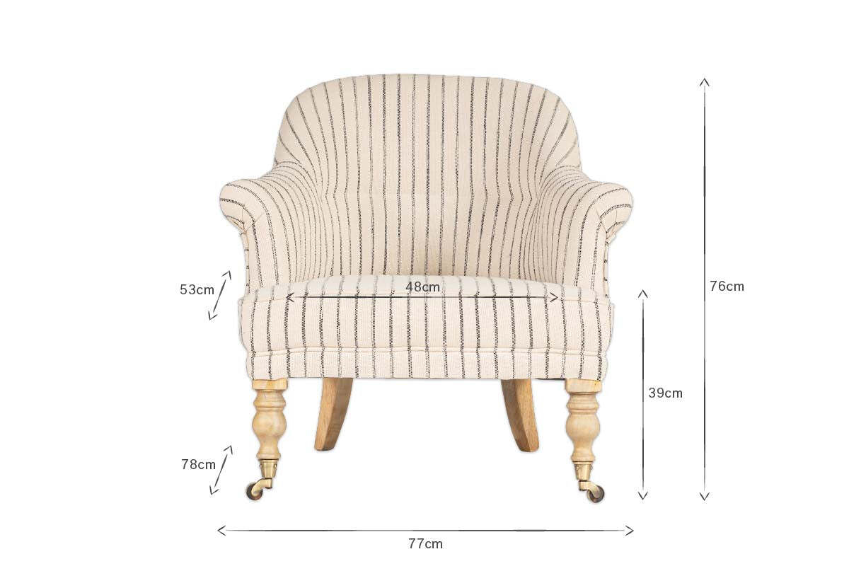 Sanja Stripe Armchair - Image 7