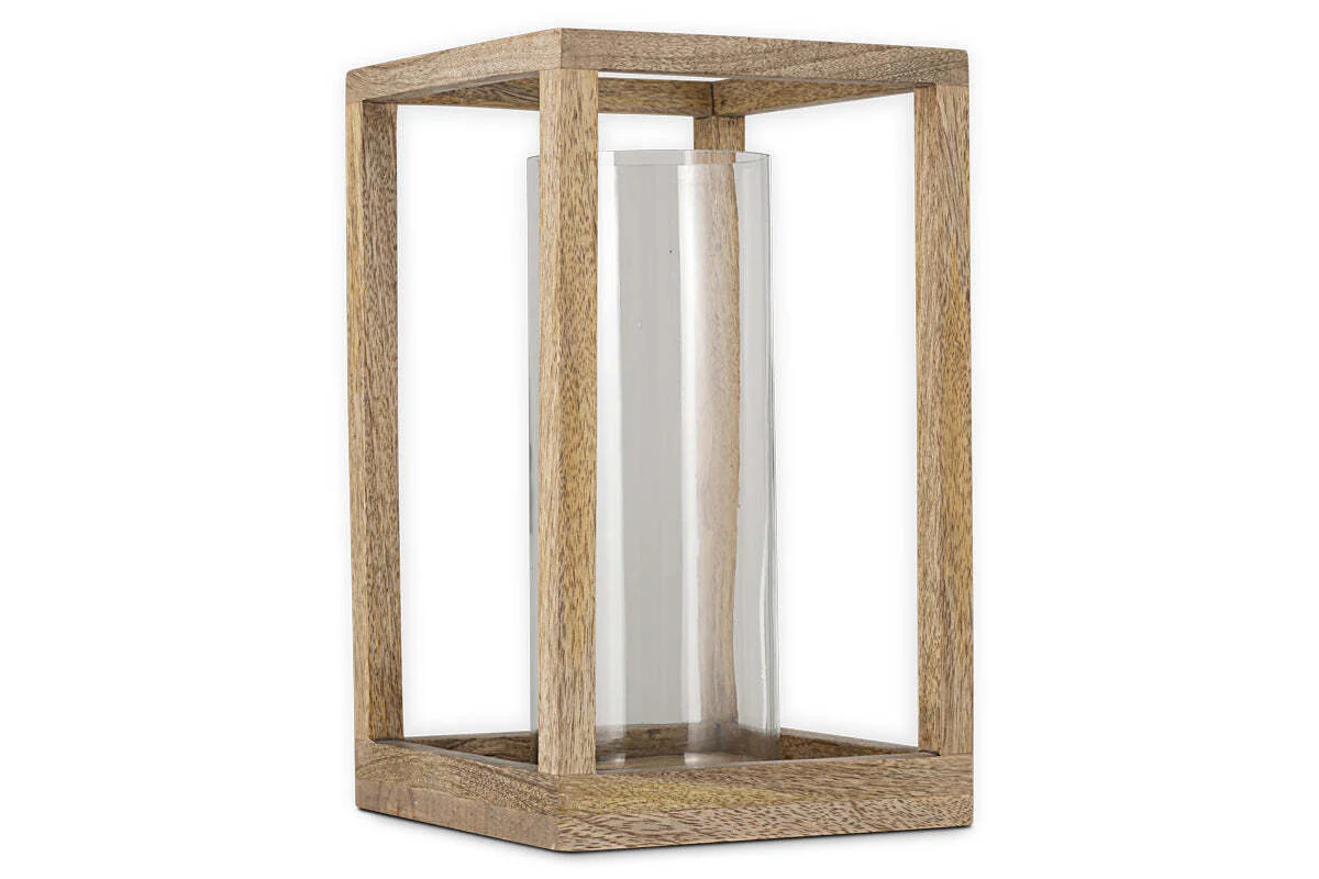 Sanora Mango Wood Lantern - Natural - Image 6
