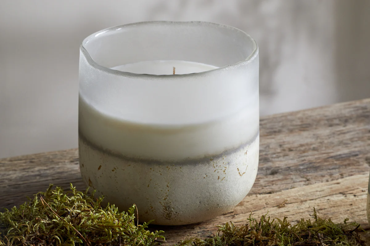 Sea Salt & Moss 3 Wick Scented Candle - Aged Smoke - Image 6