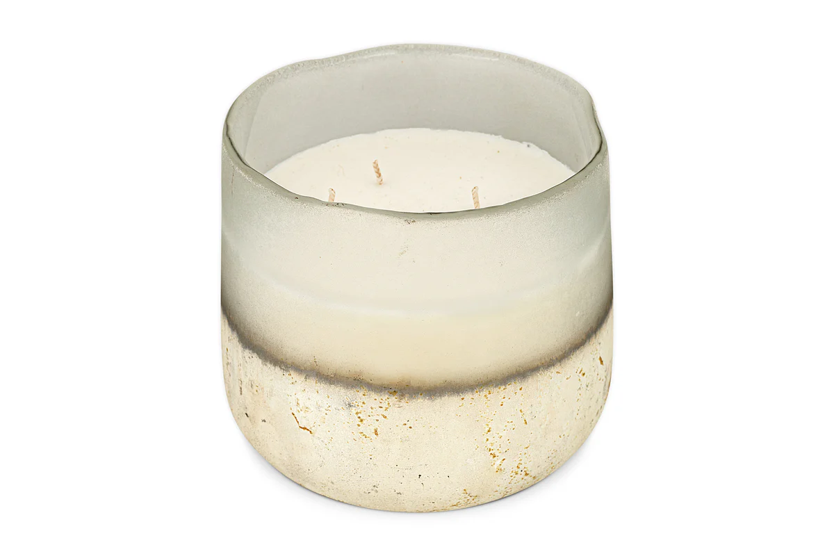 Sea Salt & Moss 3 Wick Scented Candle - Aged Smoke - Image 9