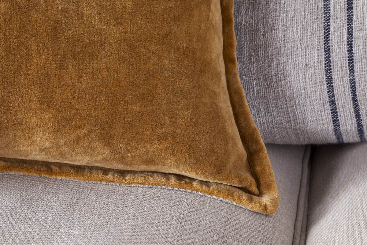 Sela Velvet Cushion Cover - Ochre - Image 3