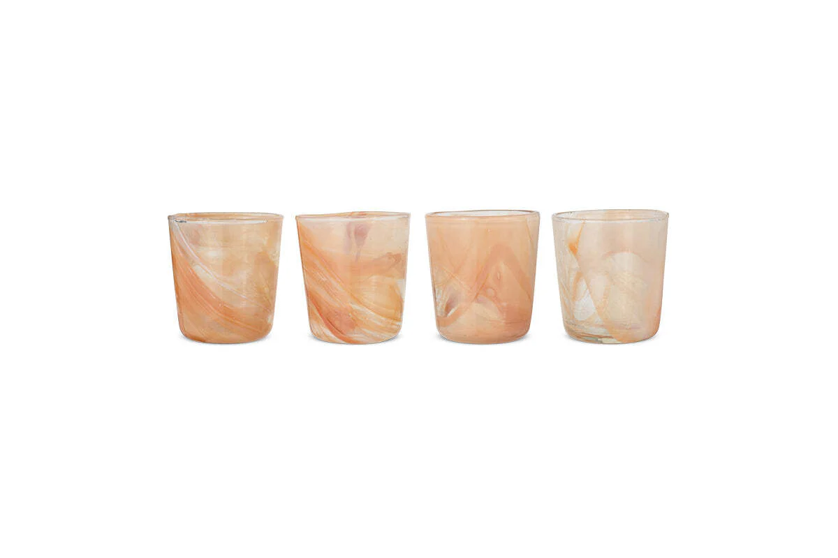 Shirali Marble Swirl Tumbler - Apricot (Set of 4) - Image 4
