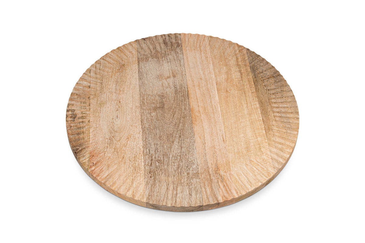 Soria Mango Wood Lazy Susan - Natural - Image 4