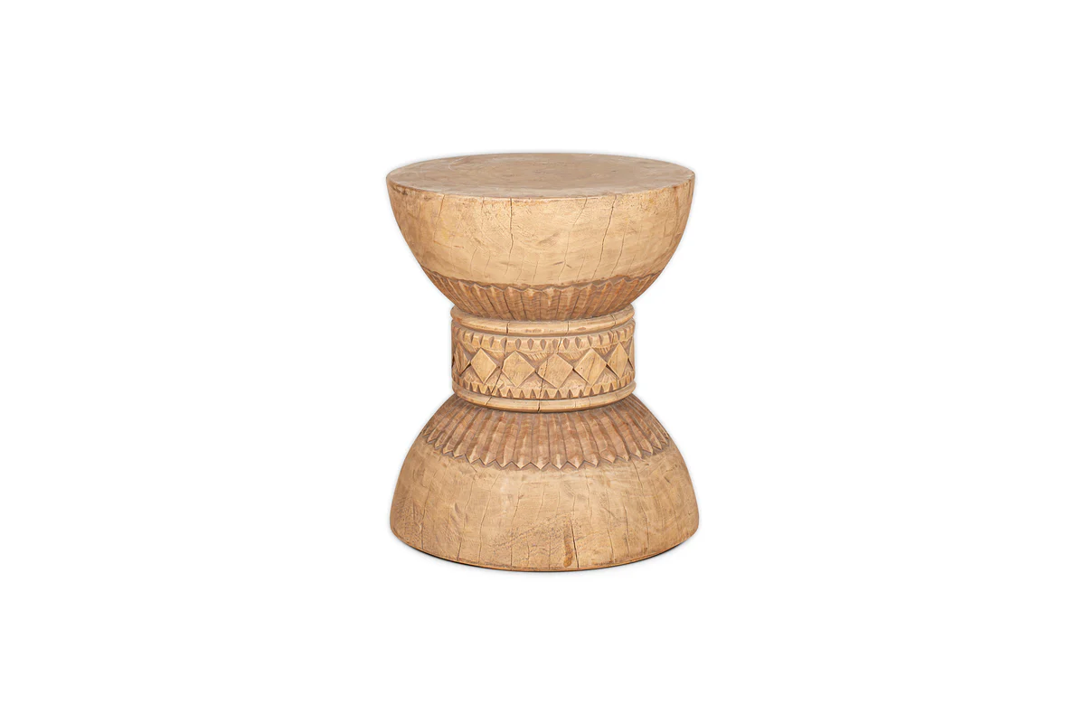 Taru Carved Side Table - Natural - Image 5