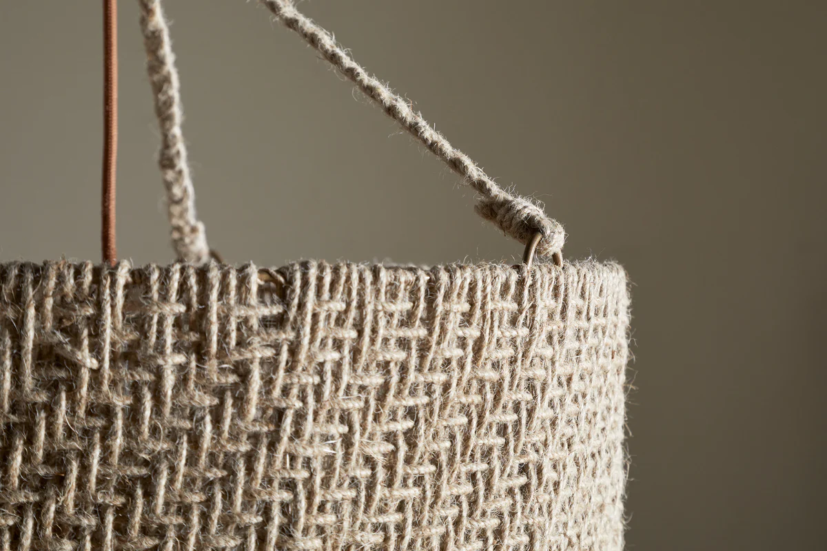 Thimba Woven Jute Chandelier - Natural - Image 5