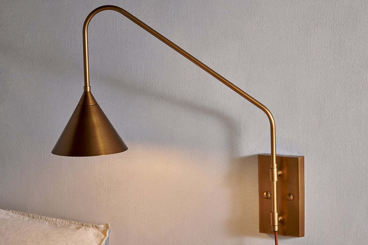 Thottam Swing Arm Wall Lamp - Antique Brass - Image 3