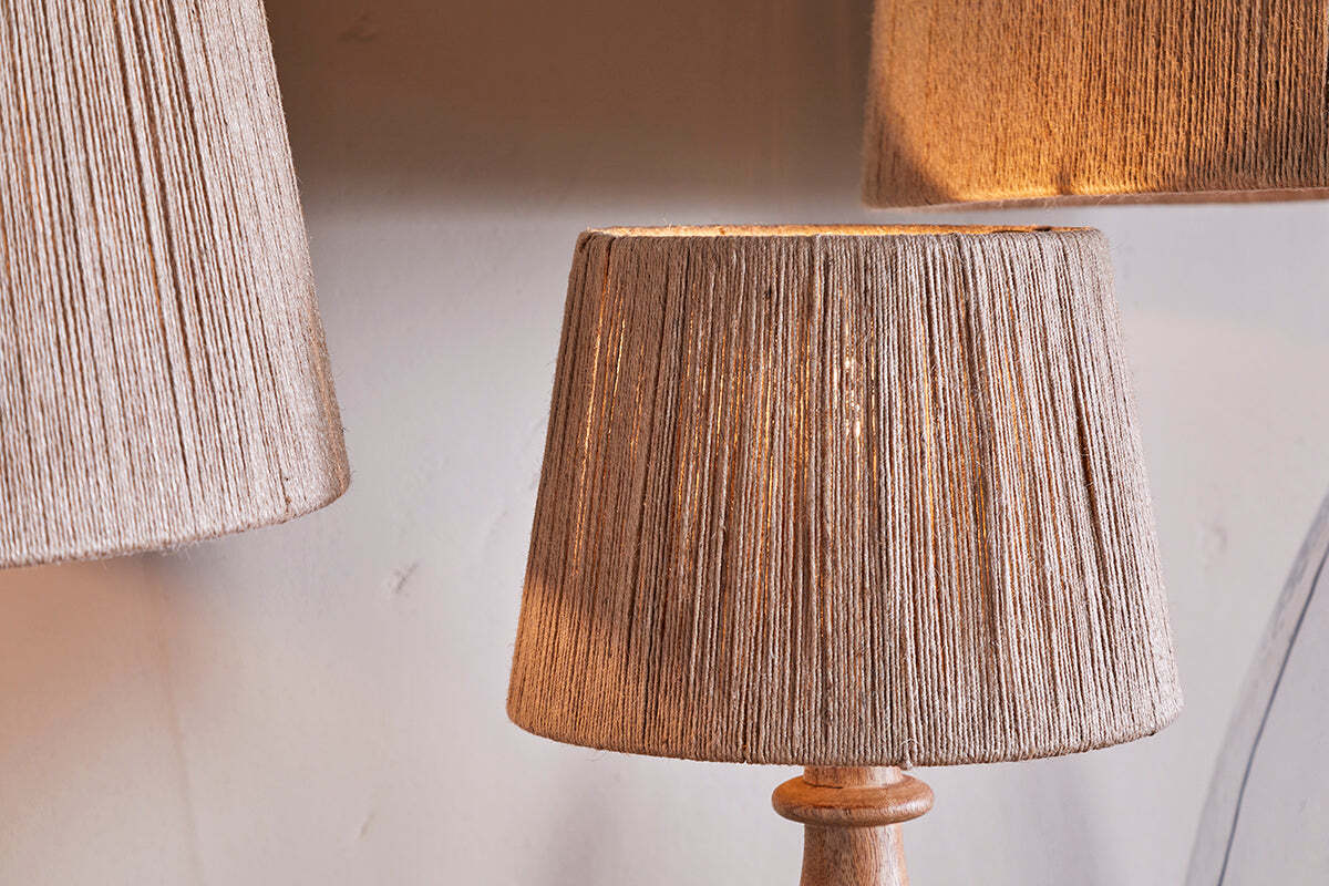 Tiwa Woven Jute Lampshade - Natural - Image 3