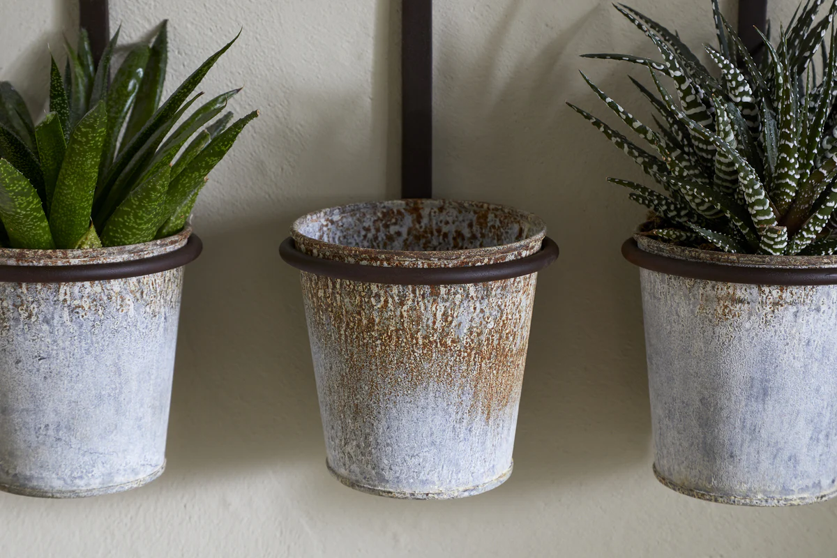 Tukana Triple Wall Hung Planter - Zinc - Image 3