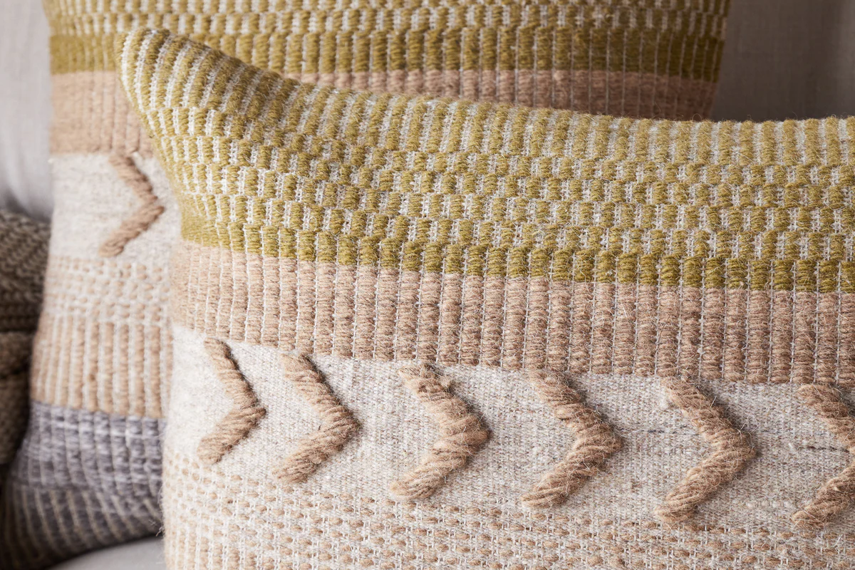 Tuleeka Wool Cushion Cover - Ochre - Image 4