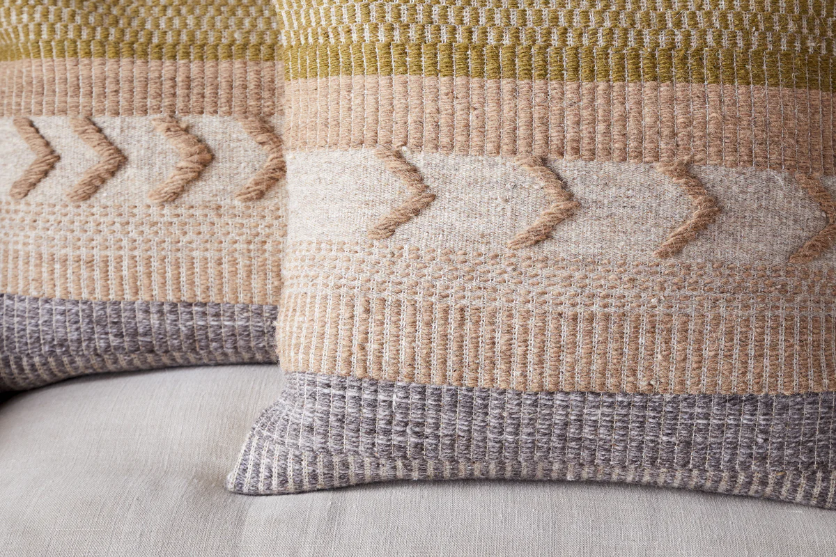 Tuleeka Wool Cushion Cover - Ochre - Image 5