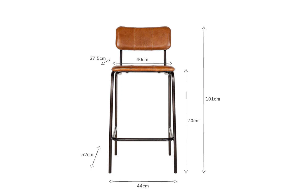 Ukari Counter Chair - Aged Tan - Image 5