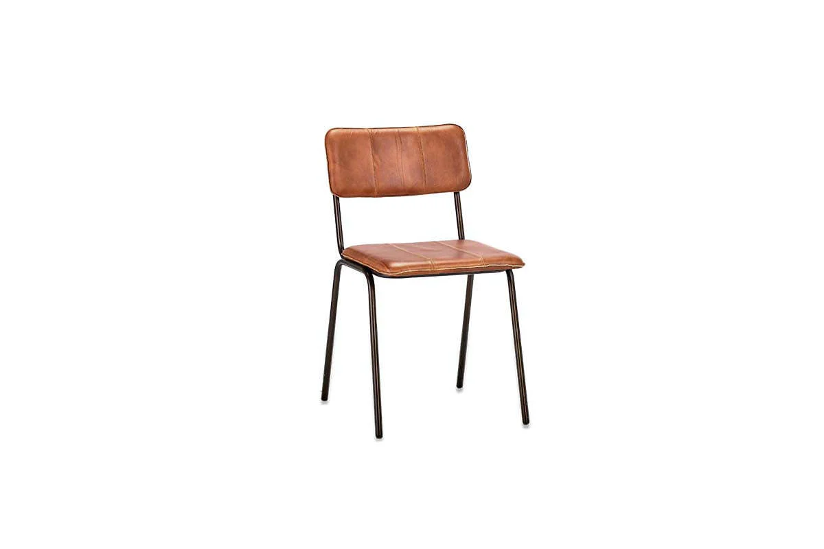 Ukari Leather Dining Chair - Aged Tan - Image 8