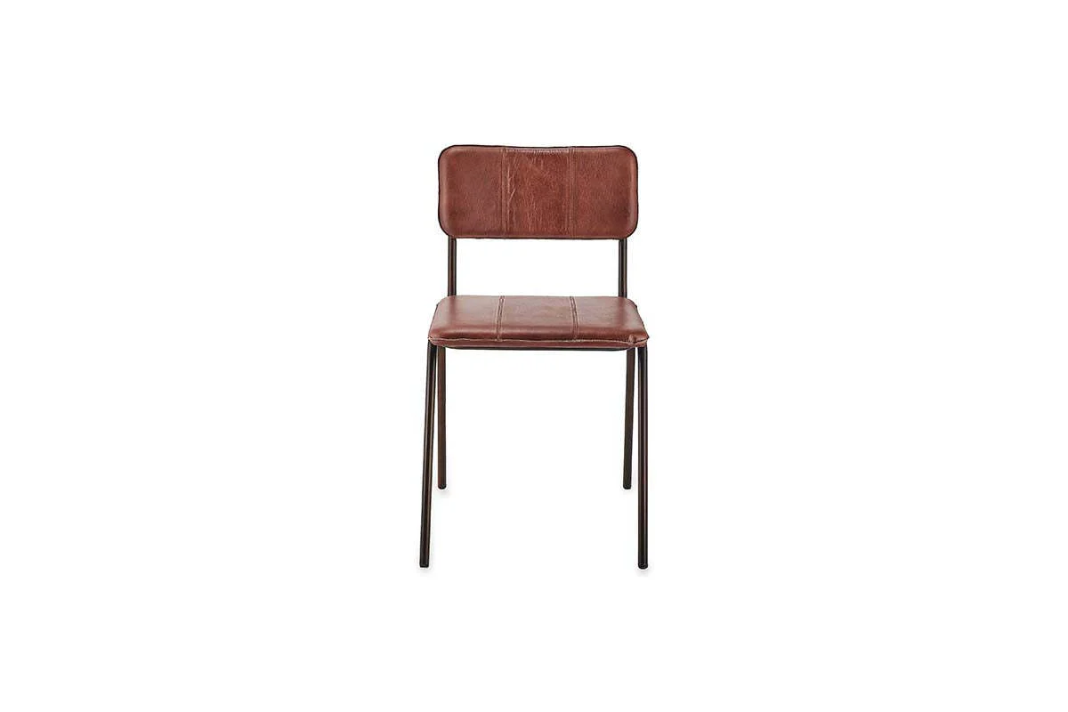 Ukari Leather Dining Chair - Chocolate Brown - Image 9