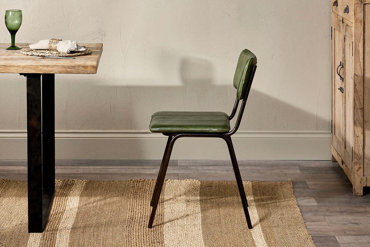 Ukari Leather Dining Chair - Rich Green - Image 5
