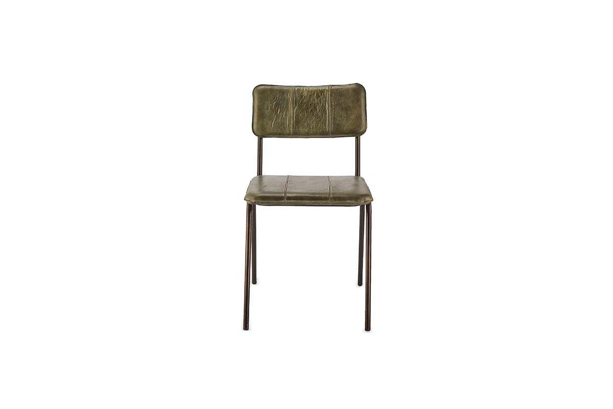 Ukari Leather Dining Chair - Rich Green - Image 8