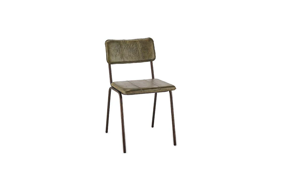 Ukari Leather Dining Chair - Rich Green - Image 9