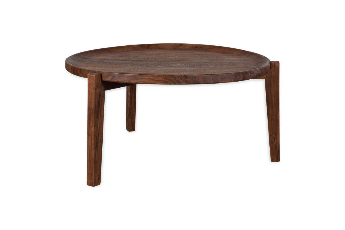 Umar Mango Wood Coffee Table - Dark Brown - Image 7