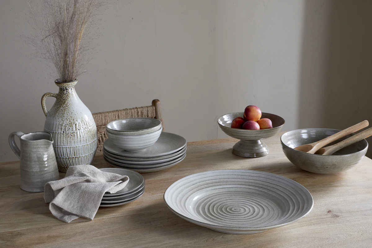 Valinha Earthenware Dinner Plate - Grey - Image 4