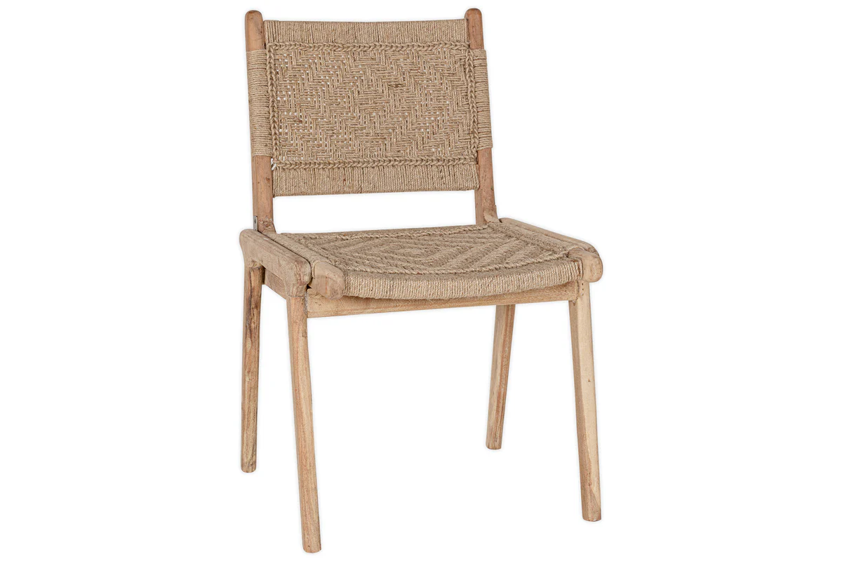 Vinay Woven Armless Dining Chair - Natural - Image 8