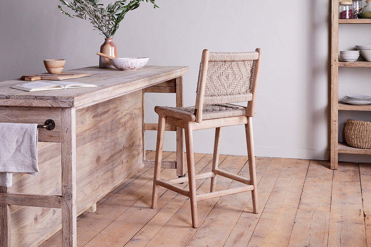 Vinay Woven Counter Chair - Natural - Image 4