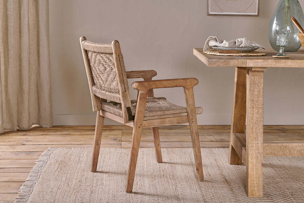 Vinay Woven Dining Chair - Natural - Image 4