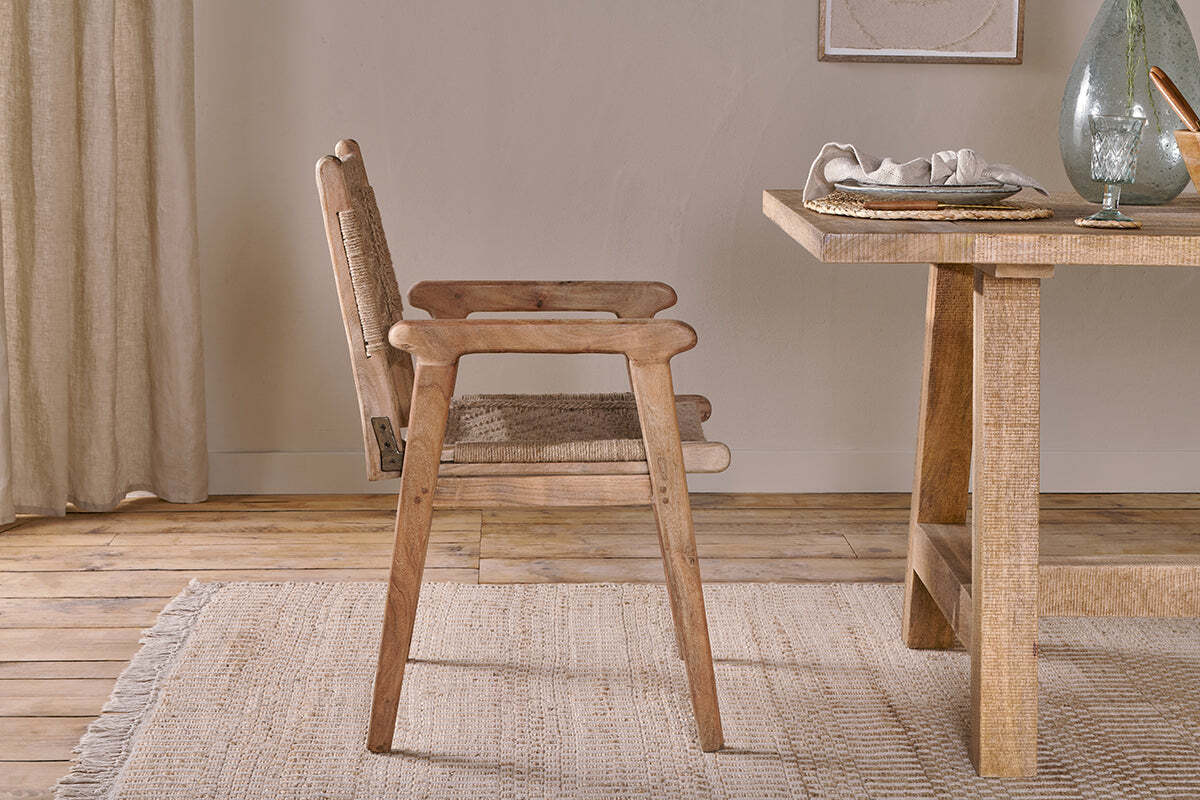 Vinay Woven Dining Chair - Natural - Image 5