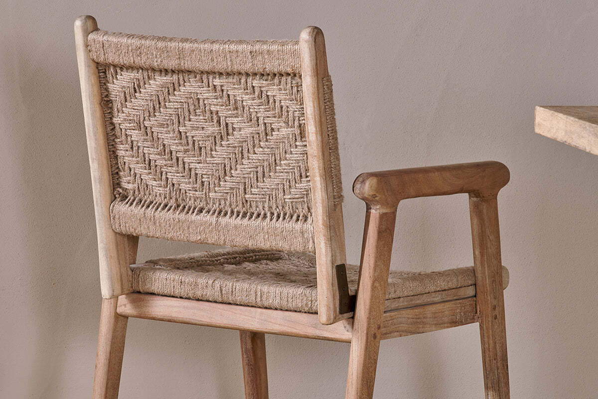 Vinay Woven Dining Chair - Natural - Image 6