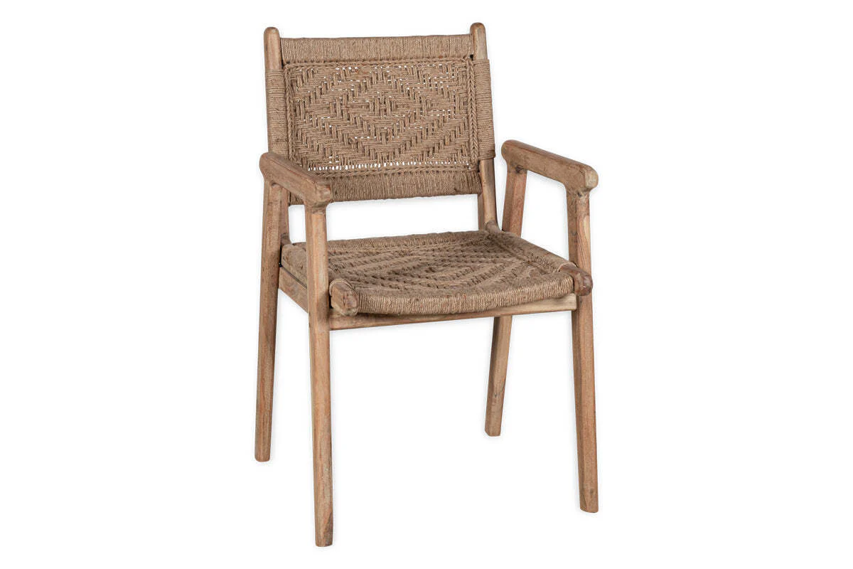 Vinay Woven Dining Chair - Natural - Image 9
