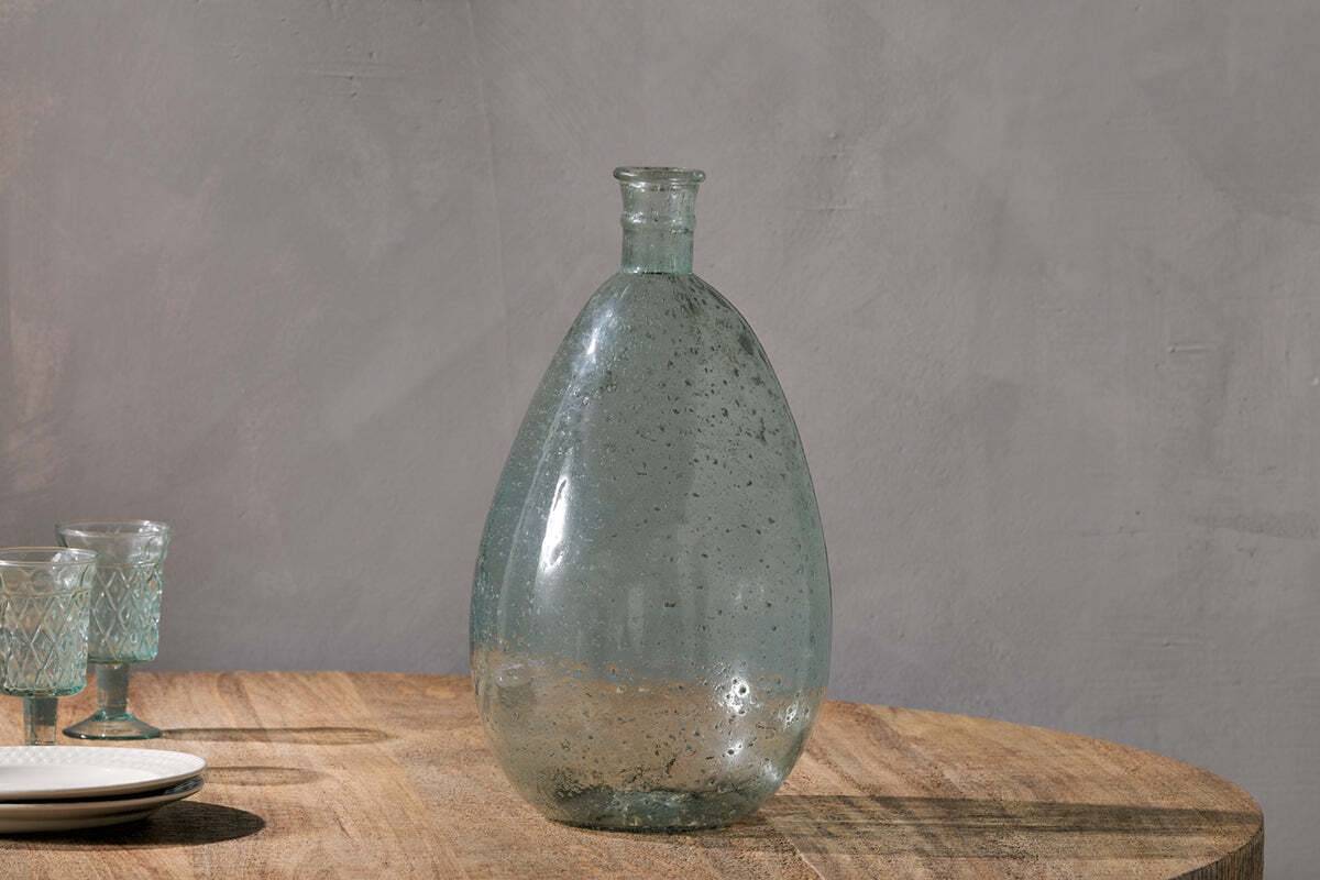 Virya Recycled Glass Vase - Pale Blue - Image 3