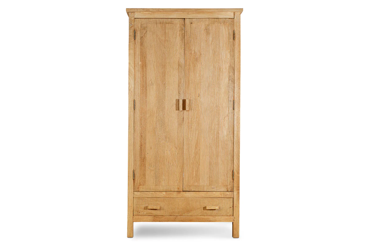 Vivan Grooved Wardrobe - Natural - Image 13