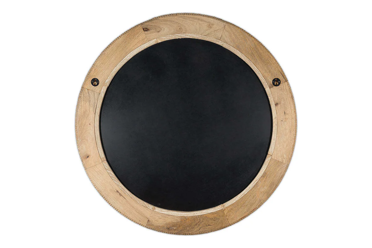 Vivan Grooved Wood Mirror - Natural - Image 5