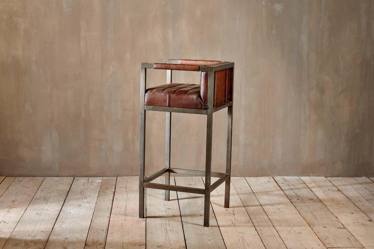 Wamma Leather Bar Chair - Image 3