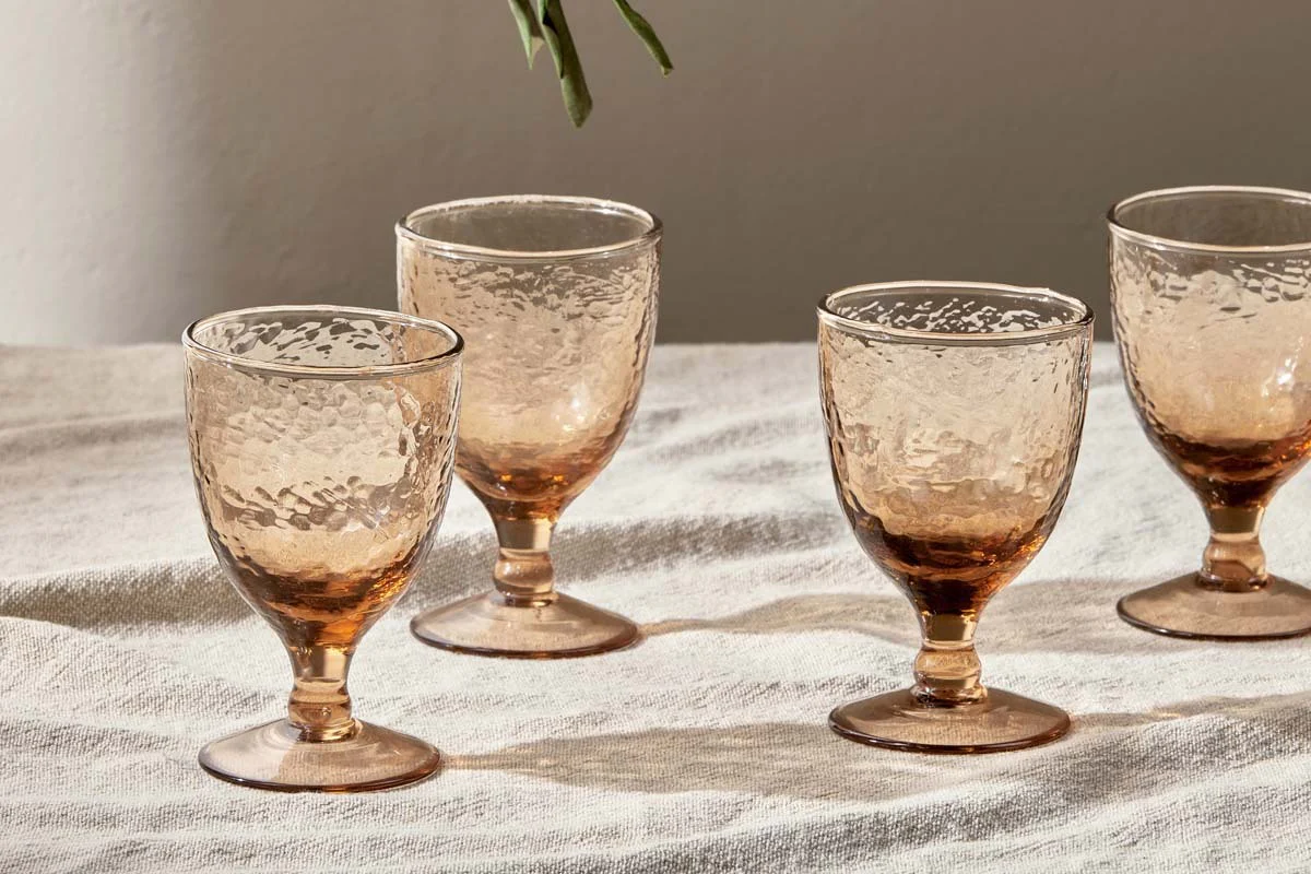 Yala Hammered Wine Glass - Dusty Terracotta (Set of 4) - Image 2