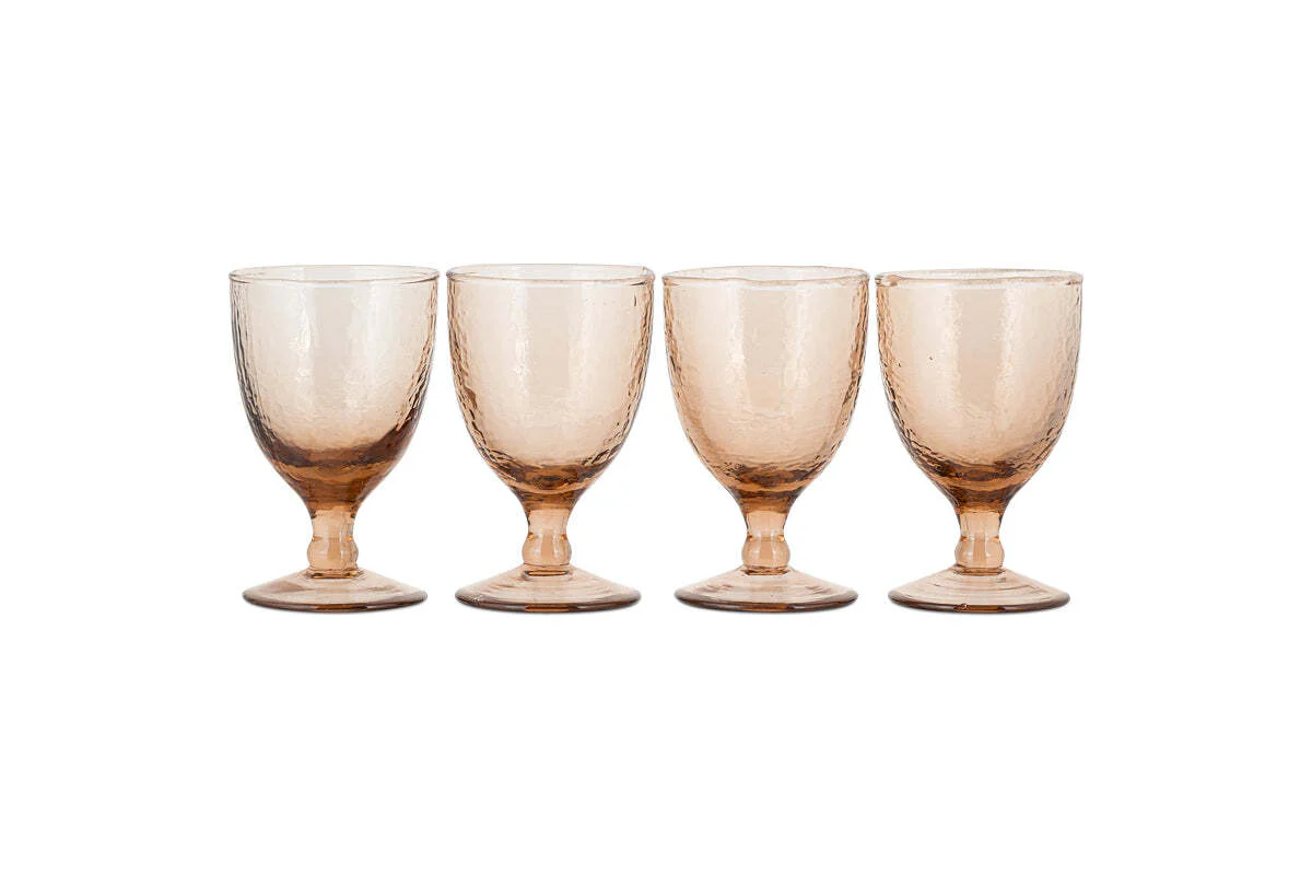 Yala Hammered Wine Glass - Dusty Terracotta (Set of 4) - Image 3