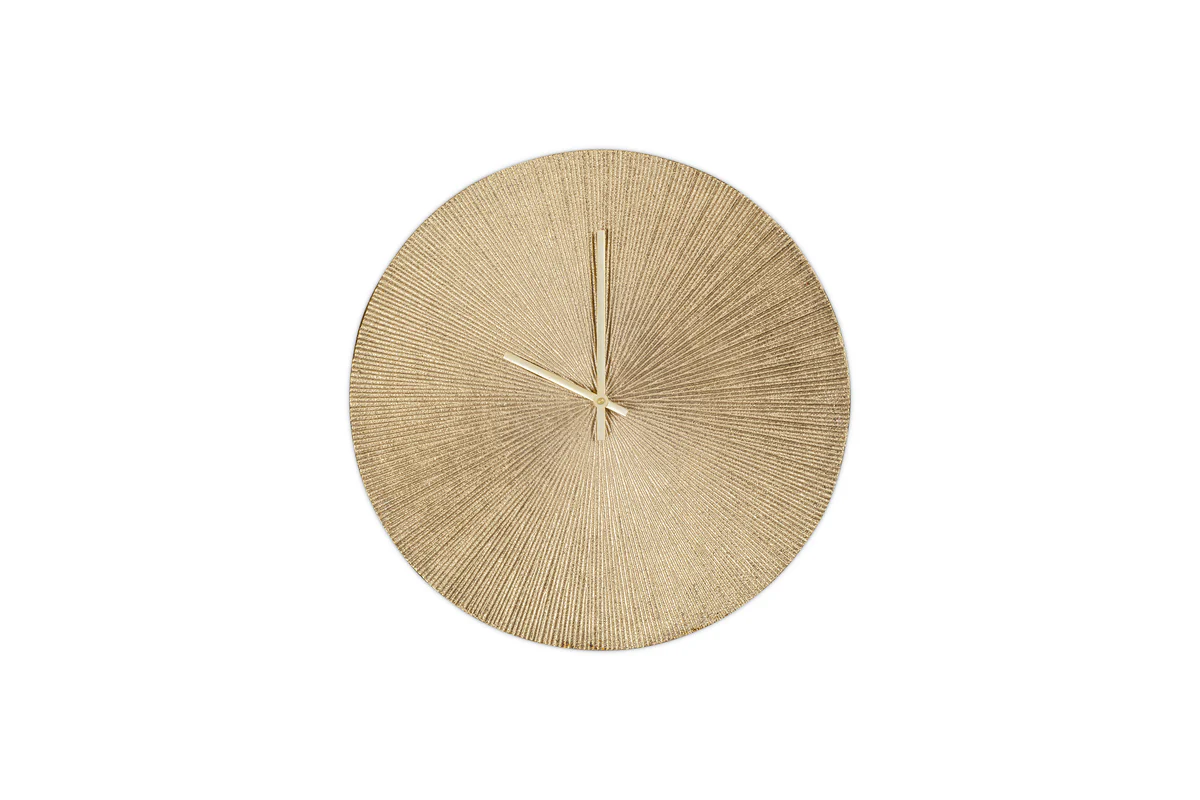 Zuwena Etched Wall Clock - Antique Brass - Image 8